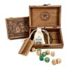 Arcane Divination Dice Set – Engraved Wooden Box, Handcrafted Oracle Tarot Ritual Tools for Astrology Reading, Mysterious Mystic Decision Maker & Daily Guidance Meditation Gift