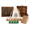 Arcane Divination Dice Set – Engraved Wooden, Box Oracle Dice for Tarot Rituals, Handcrafted Intuition Amplifier for Astrology Rune Casting, Fortune Telling, and Spiritual Guidance