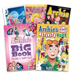 Archie Comic Book Essential Graphic Novel Value Pack - Get 5 Different Archie Paperbacks including a Bonus Archie Activity Book - All Retail for $10-$15 ea- Must Have Gift for Boys Girls Kids & Adults