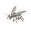 Arcynix Mostarle Glow Ant 3D Metal Puzzle Kit, DIY Assembly Model Firefly Magnetic Light Acrylic Wings, Creative Adult Building Kit Gift for Collectors & Hobbyists, Steampunk Home Decor (Blue)