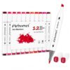 Arhomet 12pcs Red Alcohol Markers Set, Cool Grey, Warm Gray, Dual Tip Alcohol Based Art Drawing Permanent Markers for Beginners Adult Artists (Red)