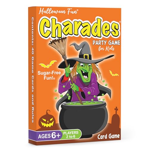Arizona GameCo Halloween Fun Charades, a Family Party Game for Kids Ages 6 and Up – No Reading Required to Play – Ideal for Spooky Classroom Fun