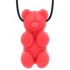 ARK Gummy Bear Chew Necklace, Chew Necklaces for Sensory Kids and Adults, Oral Fidget for Autism, ADHD, SPD, Anxiety, Medical-Grade Sensory Chew Necklace, Standard, Softest, Red