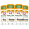 Arm & Hammer Essentials Deodorant with Magnesium, Vanilla Sandalwood, Aluminum Free Paraben Free, 4-Pack