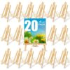 AROIC Wood Easels, Easel Stand for Painting Canvases, Art, and Crafts. (11.8 inch, 20 Pack), Tripod, Painting Party Easel, Kids Student Table School Desktop, Portable Canvas Photo Picture Sign Holder.