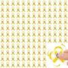 Arrowbash 100 Pcs Childhood Cancer Awareness Fidget Spinners Bulk Acrylic Gold Ribbon Fidget Spinners Pediatric Cancer Awareness Supports for Charity Donation Event Accessories Gifts