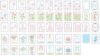Arrowbash 160 Pcs Mini Mahjong Tiles Set 1.2 Inch Tiles American Mahjong Game with 8 Different Patterns Mah Jong Block Set for Mahjongs Lovers (Light Blue)