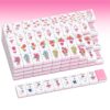 Arrowbash 160pcs Silly Goose Mahjong Tiles Set Double Layer American Travel Mahjong Set Pink White Standard Size Tiles for American mah Jong Game Night Party Silly Goose Decor