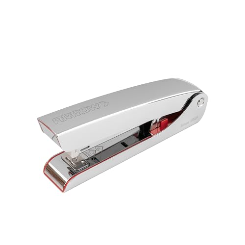 Arrow Executive Stapler, Metal Full-Strip Desk Stapler, 25-Sheet Capacity, Rear Staple Storage, Dual-Mode Anvil, Non-Slip Base, for Office and School Use