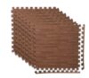 Art3d 48 Sq.Ft Eva Puzzle Exercise Mats, 24"x24" x 1/2" Thick Foam Interlocking Tiles for Flooring, Workout, Gym Equipments, Pack of 12, Dark Walnut
