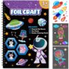 Art & Craft Activity,Foil Craft Outer Space DIY Art Fun Kits,No Mess Creative Foil Art Kits Set Drawing Game for Kids,Birthday Gifts Craft Supplies Travel Toys for Girls Boys Ages 4 5 6 7 8 9 Year Old