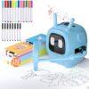 Art Enlightenment Drawing Robot: Educational Interactive Learning Toy for Kids - Auto Painting Machine with 192 Cards & Pens - Montessori Gifts for 3-8 Year Old