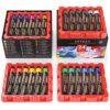 ARTEZA Acrylic Paint Set 24 Colors (0.74 oz Tubes). High-Viscosity, Richly Pigmented Paints for Canvas, Wood & Crafts. Water-Based Formula. Holiday Gift for Artists & Painters