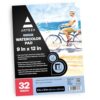 ARTEZA Watercolor Paper Pad, 32 Sheets, 9 x 12 Inches, 140 lb / 300 GSM, Cold Press, Acid-Free Art Paper for Watercolor, Gouache, and Mixed Media