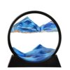Arthink Moving Sand Art Picture in Motion Round Glass 3D Deep Sea Landscape, Dynamic Sand Art Sandscapes, Sensory Relaxing Desktop