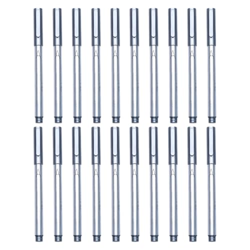 ARTIBETTER 20pcs Metallic Paint Marker Pens: Soft Tip Markers - Fine Tip 1.5mm Paint Pens for Black Paper, Glass, Halloween Pumpkin, Card Making, Scrapbook Album, DIY Art Craft Silver