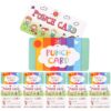 Artibetter 20 Sheets Punch Cards for Classroom and Business Use, Behavior Incentive Reward System with Safe Paper Material, Cartoon Encouraging and Decorative Style for Teachers and Parents