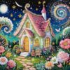 ArtIgle 5D Crystal Diamond Painting Kits for Adults, Fantasy Sky House Special Shape Diamond Art Kits, Diamond Crystal Art for Adults Beginners Clearance Home Wall Art Decor, 11.8 X 11.8 inch