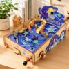 Artipuz 3D Miniature Pinball Machine - 3D Wooden Puzzles for Adults - DIY Wood Space Marble Run Model Kit for Adults - Gifts for Ages 14 and Up