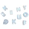 ARTISAMILY 30pc Blue Luminous Letter Beads Alphabet Large Hole Acrylic Bead