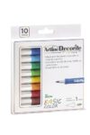 Artline Decorite 10 Brush Tip Marker Pens Assorted Colours