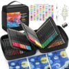 Art Supplies 120 Colors Colored Pencils Set for Adults Coloring Books with Sketchbook, Professional Vibrant Artists Coloring Pencils for Drawing Sketching Blending Shading, Soft Core Oil Based