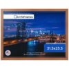 ArtToFrames Puzzle Frame for Buffalo Games 1500 Piece Jigsaw Puzzles, 31.5x23.5 Inch (80x60 cm), Burnt Umber Engineered Wood with Economy Acrylic, Ready to Hang Puzzle Display
