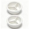 ASAWASA 3-Point Grid Split Silicone Wax Melt Warmer Liners, Reusable Silicone Dish Inserts for Wax Melter & Essential Oil Burner, 2 Pack