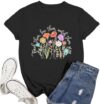 Ascrazy Teacher Shirts for Women Teaching Tshirt School Teacher Life Shirt Teach Tee Tops Black