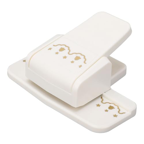 Asixxsix Border Punch, Lightweight Lever Mechanism Scrapbook Punches, Paper Craft Punch with Crisp Outlines for Paper Craft Scrapbooking Wedding Cards Greeting Cards Memory Books (Type 4)