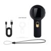 Asixxsix Digital Microscope, 5-200X Magnification with 16 LED Lights Portable Magnifying Glass for Kids, Portable Magnifier with 12MP Camera 2 Inch Screen for Education Nature Exploration (Black)