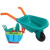 Asixxsix Kids Gardening Tools Set, Kids Gardener Tool Set Toy with Wheelbarrow Watering Can Gloves Shovel Rake Fork and Garden Tools Bag, Birthday Gifts for Boys Girls