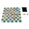 Asixxsix Snakes and Ladders Board Game Set, 13.78inch Rubber Travel Strategy Game, Educational Travel Set Kids Toddlers Family Night
