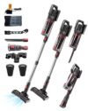 ASKGIFT Cordless Stick Vacuum Cleaner, 80000 RPM Powerful Suction, 6-in-1 Lightweight Vacuum Cleaning with HEPA Filter, 50-Min Runtime, LED Lights, Rechargeable Battery, Carpet, Hard Floor, Pet Hair