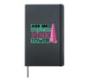 Ask Me About My Pink Tower Montessori Education Learning Hardcover Journal, Black