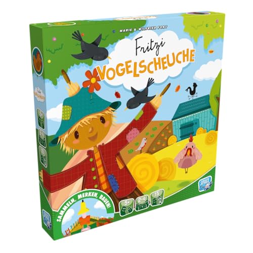 Asmodee, Fritzi Scarecrow, DE version, cooperative children's play for 2-4 players from 5 years old, promotes memory and fine motor skills with 15 minutes of play time per game