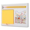 Assistant Principal Thank You Gifts, Floral Wooden Desk Organizer for School Admin, Appreciation Leadership Recognition Promotion Retirement Farewell, Office Self-Stick Note Pad Holders VN149