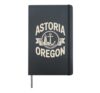 Astoria Oregon Nautical Lighthouse Travel Souvenir Hardcover Journal, Black