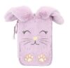 ASTRABAG Pencil Case JUMBO Triple Soft, Fluffy Bunny, 20.5 x 13 x 6 cm, 3 Chambers, Golden Sliders