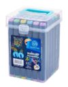 ASTRAPEN Double-Sided Art Markers, Square, 36 Colors (30 Standard + 6 Pastel), Brush Tip & Super Fine 0.5 mm