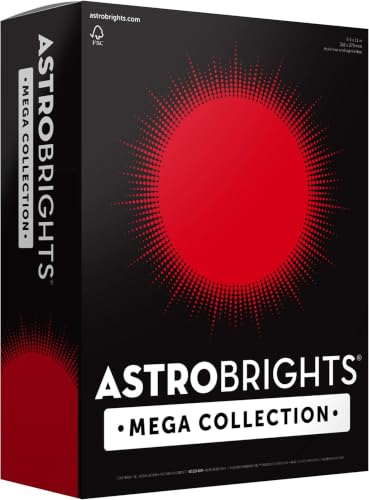 Astrobrights Mega Collection, Colored Cardstock, Ultra Red, 320 Sheets, 65 lb/176 gsm, 8.5" x 11" - MORE SHEETS! (91682) (Pack of 6)