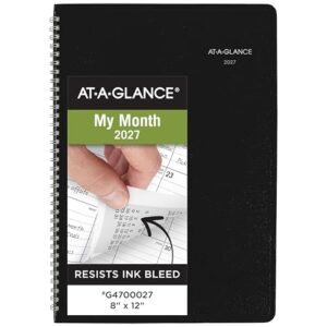 AT-A-GLANCE 2027 Planner, Monthly, 14-Month Dec-Jan, 8" x 12", DayMinder, Black (G4700027)