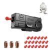 ATESSON Fidget Gun Toy Metal Smooth Shooting + Fidget Ring for Anxiety Stress Relief Boredom EDC ADHD Office Cool Gun Fidget Toys Adults Men Black
