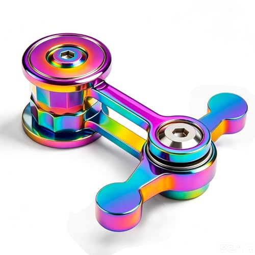 ATESSON Metal Fidget Spinner 3 Ways to Play with 2 Stainless Steel Bearing High-Speed Spinning for Stress Relief Anxiety ADHD Boredom Fidget Spinners Toy for Adults Kids