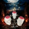 Atlantis Designs Art Hear no Evil Skull with Brains Soap Set | Set of 3 Skulls | Nourishing Mango Butter & Jojoba Oil Soap