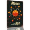 Atomic Age Retro Atomic Art Aluminum Metal Sign 8 x 12 Inch