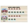 Attendance Pocket Chart for Classroom, Durable Classroom Management Pocket Chart 36 People Cards Included, Helping Hands Pocket Chart for Preschool Sunday School Kindergarten Daycare (Attendance）