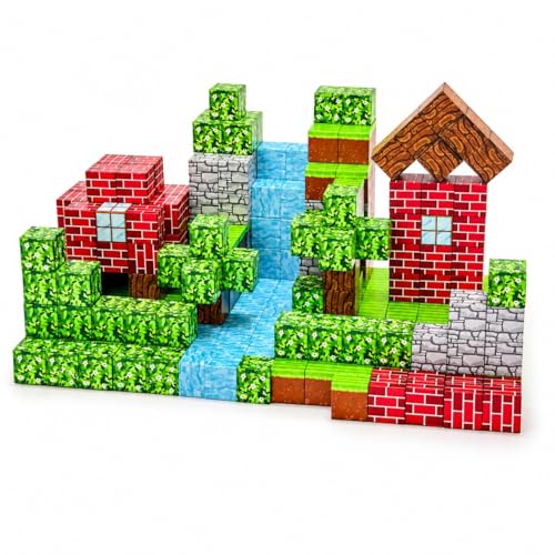Aubélia 150 PCS Magnetic Building Blocks Set for Kids - 3D Magnetic Cube Tiles Sensory Montessori Toys, STEM Educational Toys for Boys Girls Toddlers, Building Toys for 3 4 5 6 7 8+ Year Olds