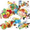 auby Baby Cloth Books, 3 Pack Soft Books for Babies 6M+, Travel Toy