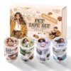 Auguro 4 Rolls PET Tapes Pre-Cut Washi Tape Stickers for Scrapbooking People Stickers Tape journaling Girl Pattern Tape Sticker Sticker Rolls for Scrapbooking